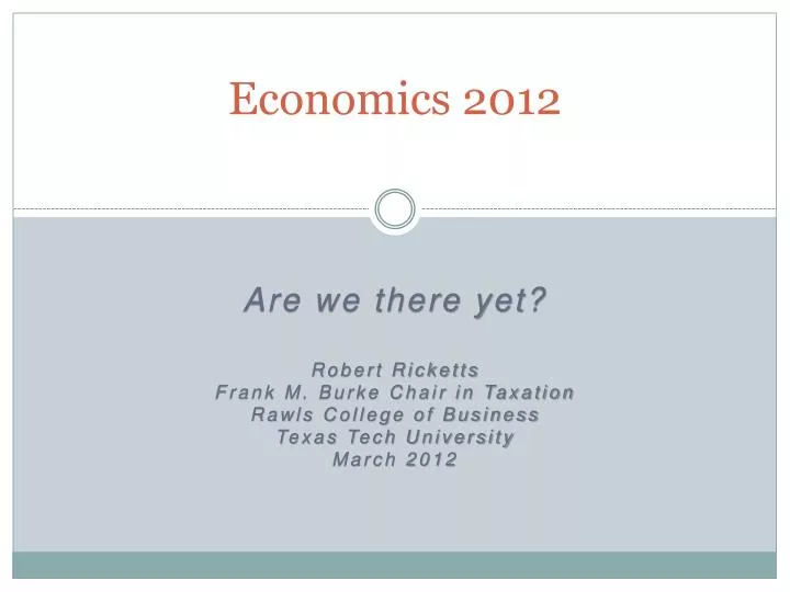 economics 2012