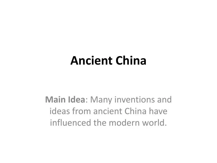 ancient china