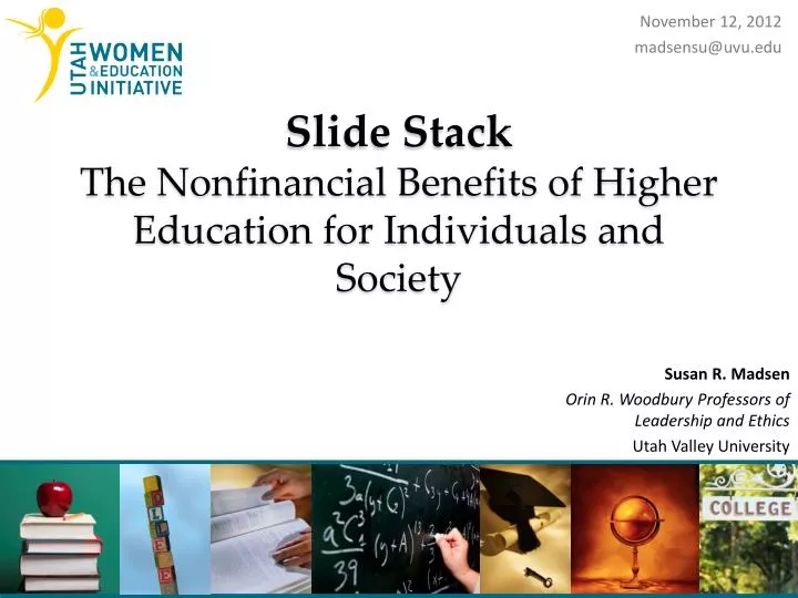slide stack the nonfinancial benefits of higher education for individuals and society