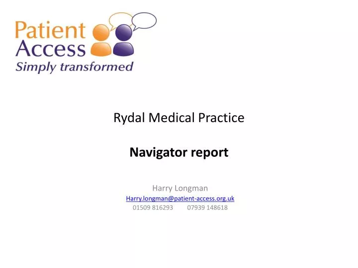 rydal medical practice navigator report