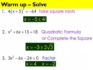 warm up solve