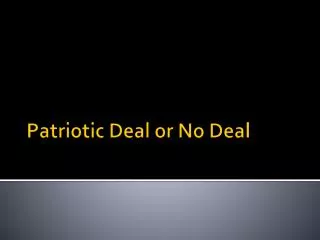 Patriotic Deal or No Deal