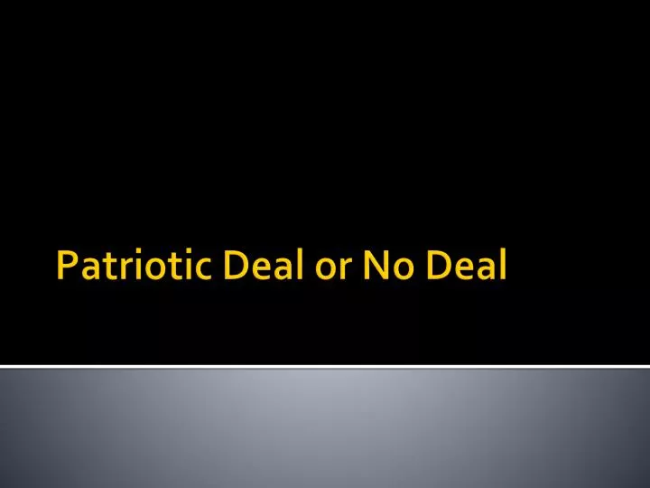 patriotic deal or no deal