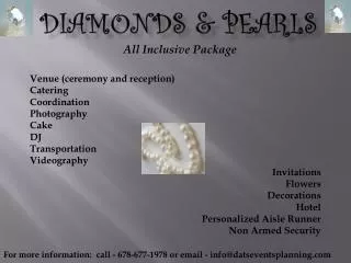 DIAMONDS &amp; PEARLS