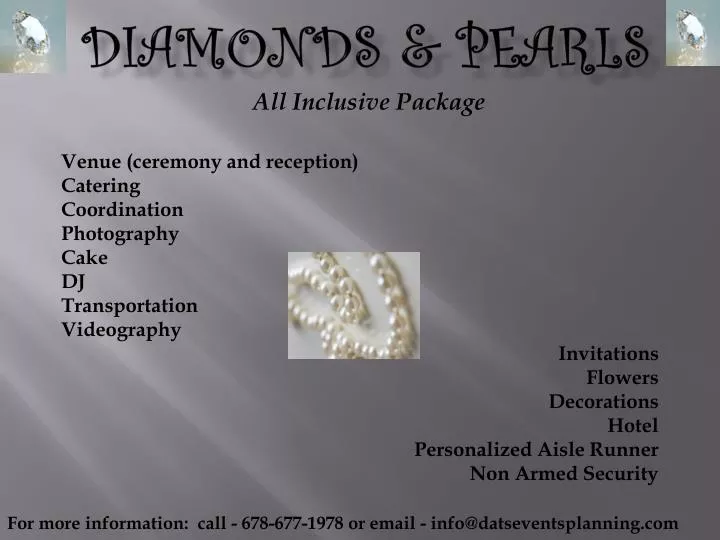 diamonds pearls