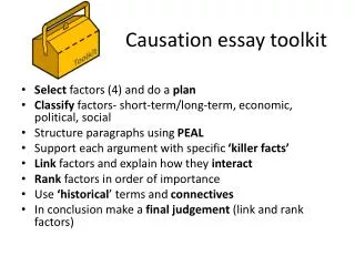 Causation essay toolkit