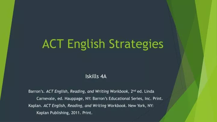 act english strategies