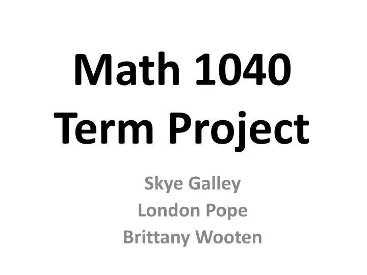 math 1040 term project