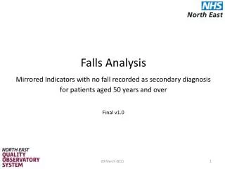 Falls Analyses