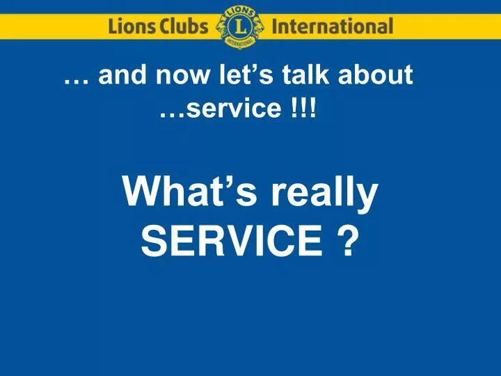 what s really service