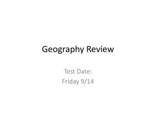 Geography Review