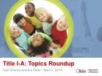 Title I-A : Topics Roundup - slide 1