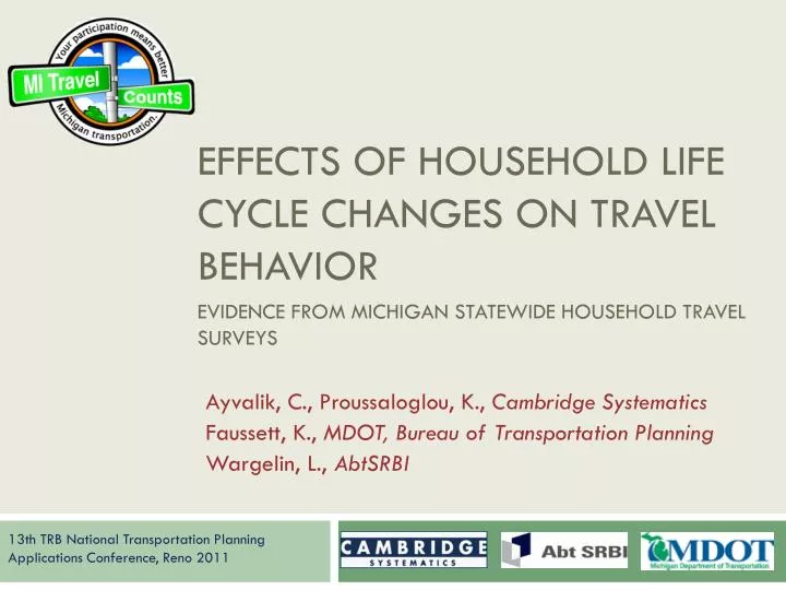 effects of household life cycle changes on travel behavior