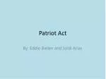 Patriot Act - slide 1