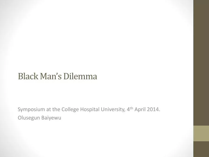 black man s dilemma