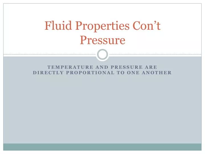 fluid properties con t pressure