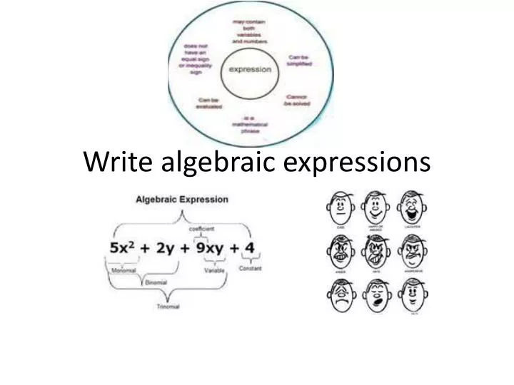 write algebraic expressions