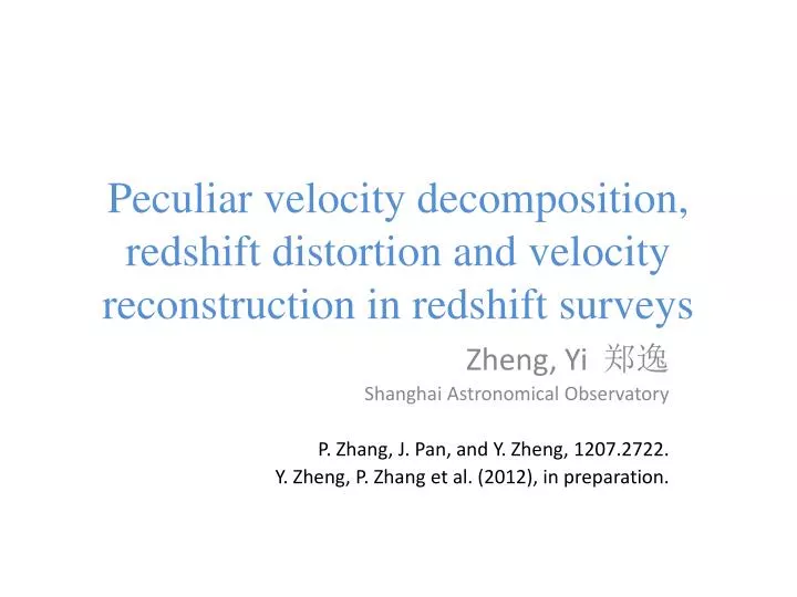 peculiar velocity decomposition redshift distortion and velocity reconstruction in redshift surveys