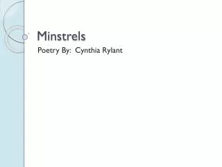 minstrels