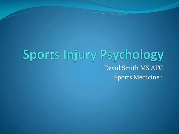sports injury psychology