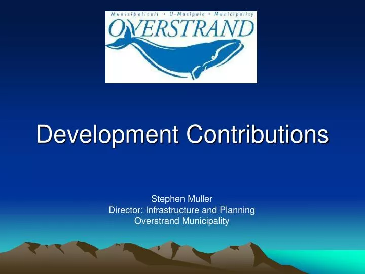 development contributions