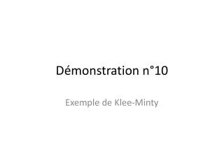 d monstration n 10