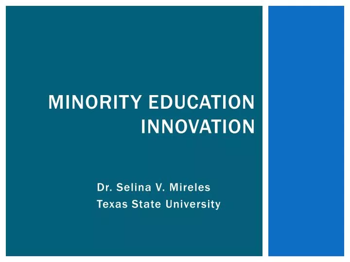 minority education innovation