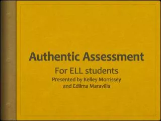 Authentic Assessment