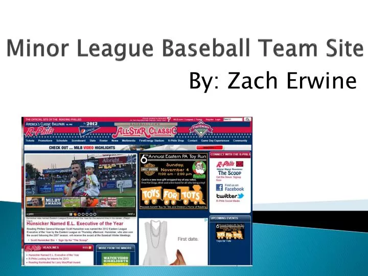 minor league baseball team site