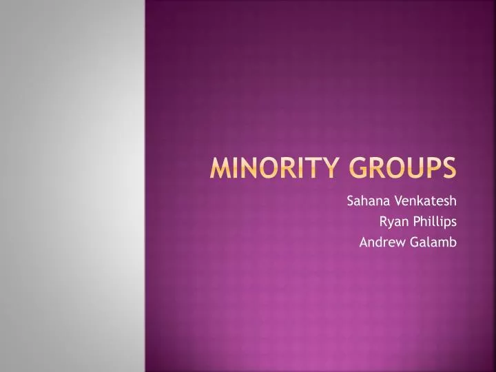 minority groups