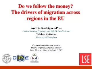 Do we follow the money? The drivers of migration across regions in the EU