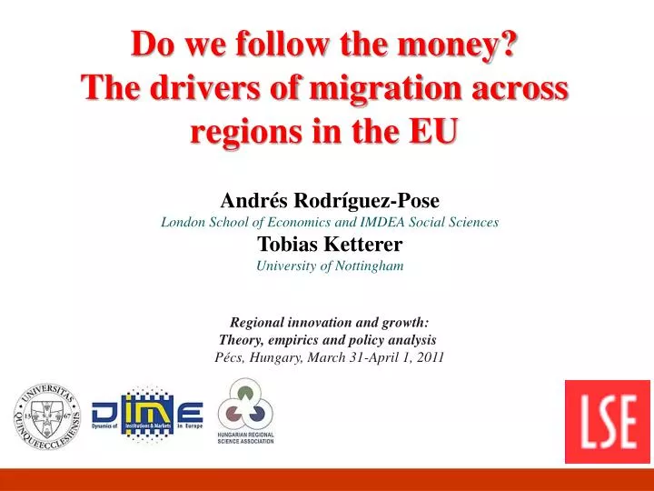 do we follow the money the drivers of migration across regions in the eu