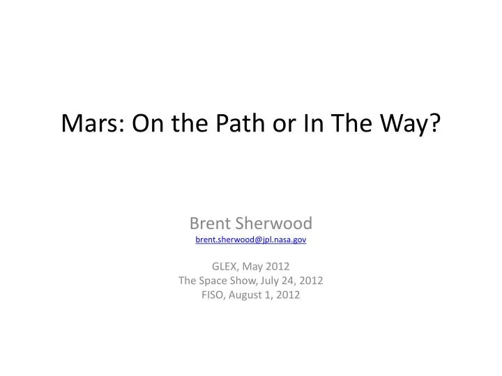 mars on the path or in the way