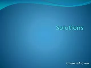 Solutions