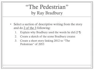 the pedestrian by ray bradbury