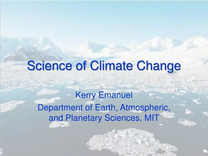 science of climate change