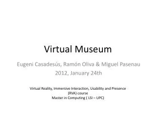 Virtual Museum