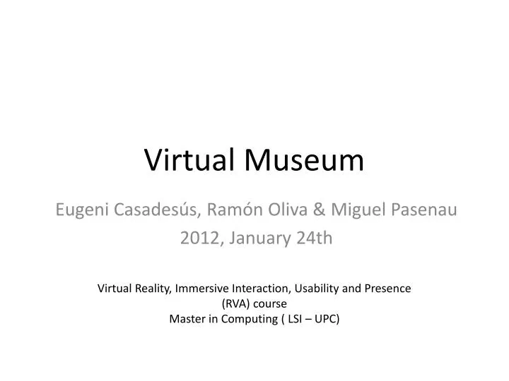 virtual museum