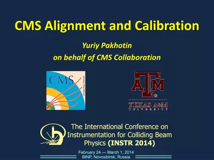cms alignment and calibration