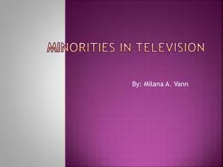 Minorities in Television