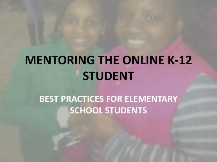 mentoring the online k 12 student