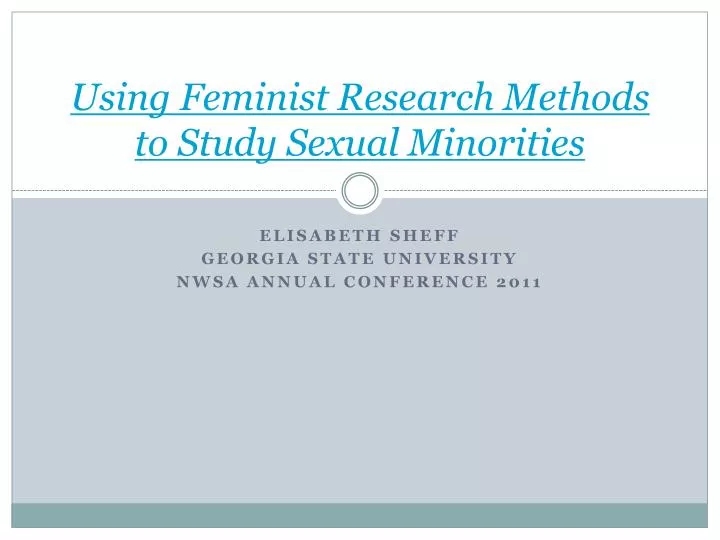 using feminist research methods to study sexual minorities