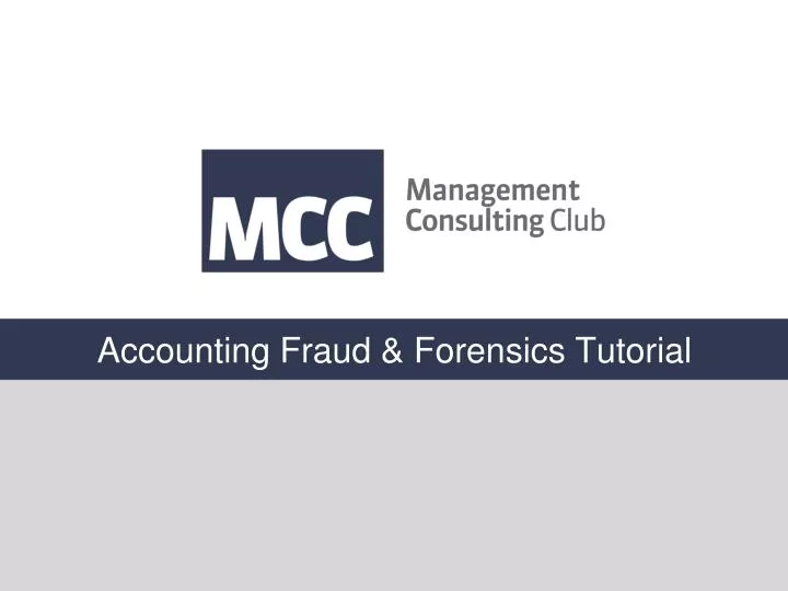 accounting fraud forensics tutorial