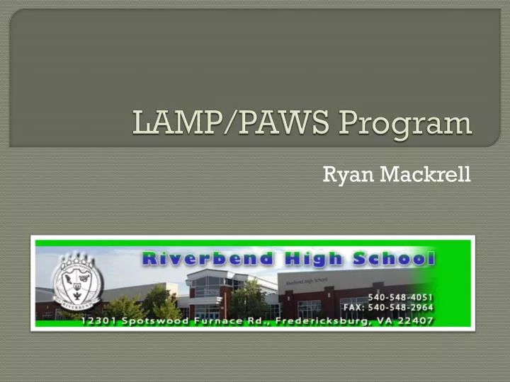 lamp paws program