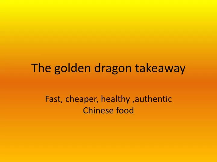 the golden dragon takeaway