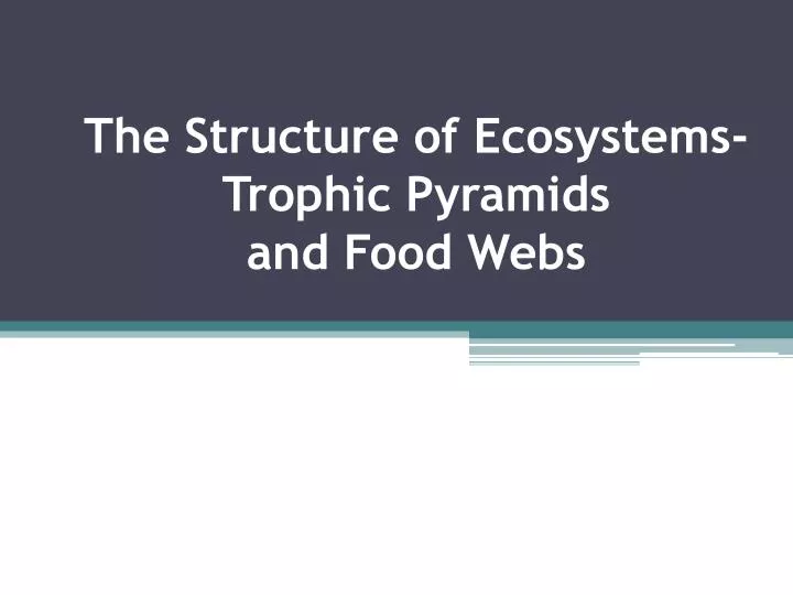 the structure of ecosystems trophic pyramids and food webs