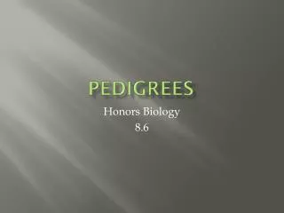 Pedigrees