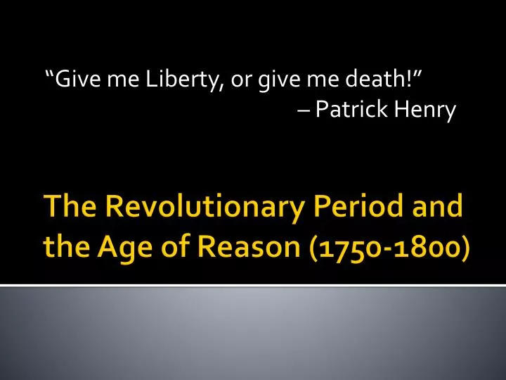 give me liberty or give me death patrick henry