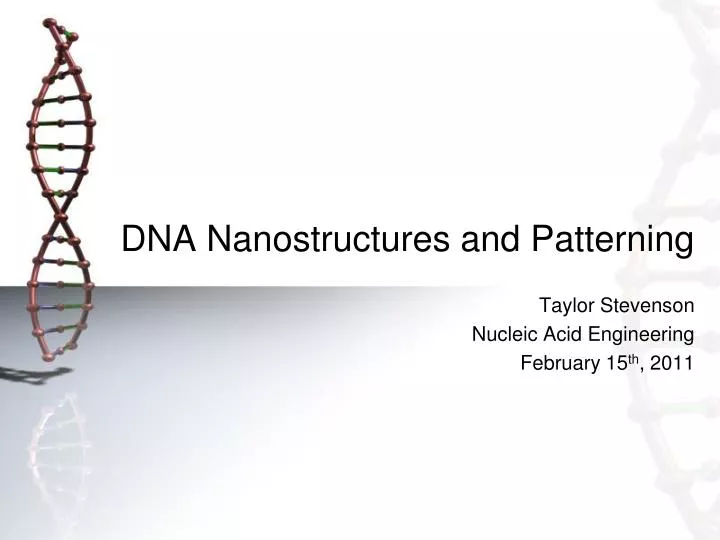 dna nanostructures and patterning