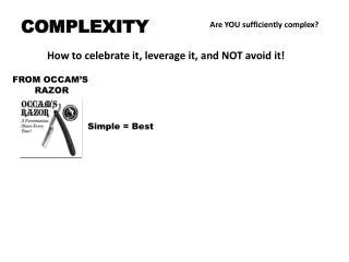 COMPLEXITY